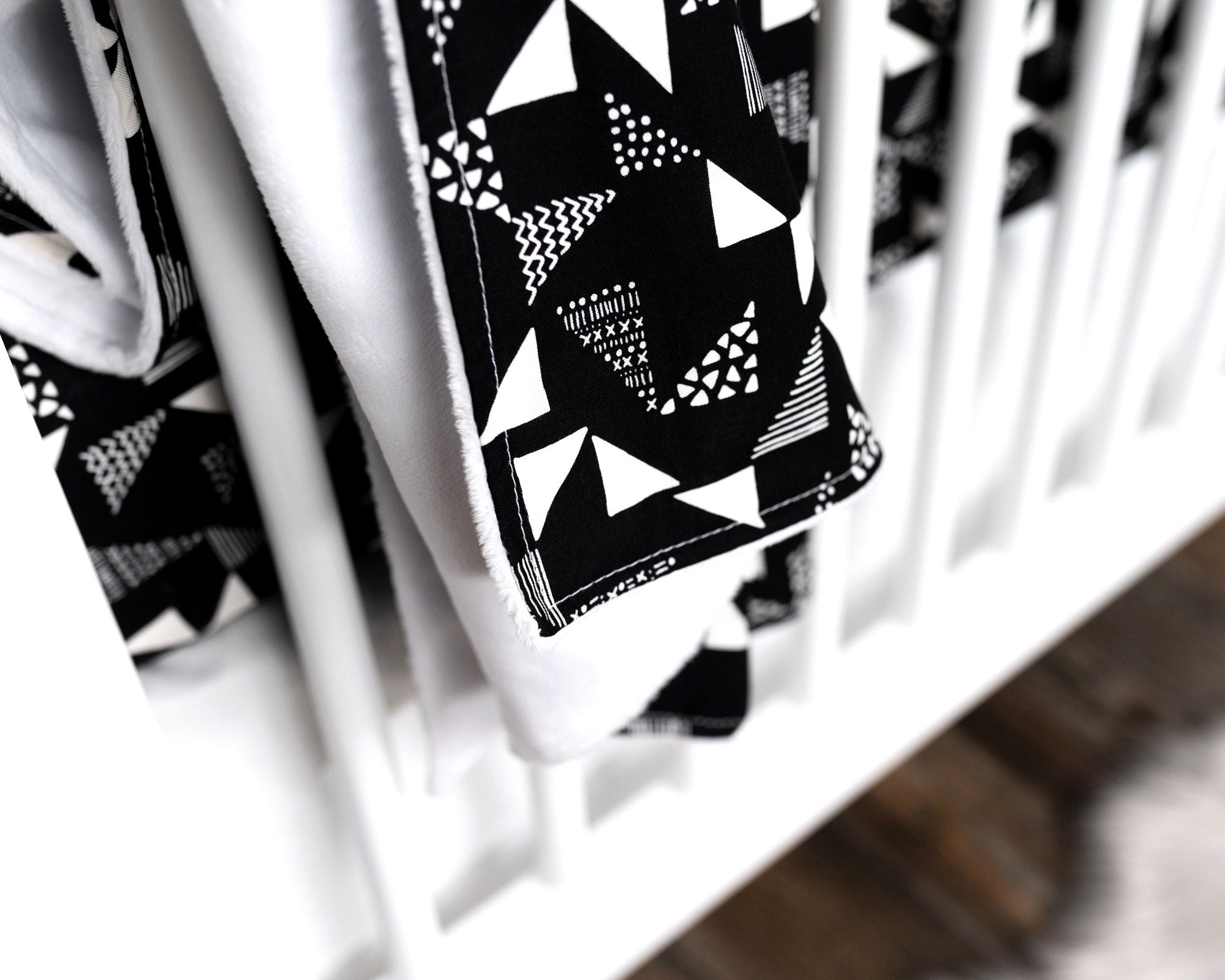 Pinwheels - Baby Blanket - Multi-Pinwheels on Black - Olli+Lime